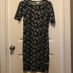 Lularoe Julia Dress Size Small (feather print)